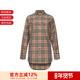 女士格纹棉质中长款 宽松版 休闲长袖 BURBERRY博柏利 衬衫 8022285