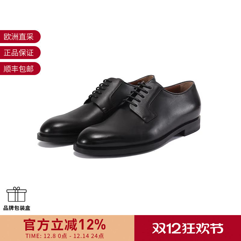 ZEGNA杰尼亚 新品 男士平底德比鞋系带皮鞋单鞋 LHCGP A6049Z