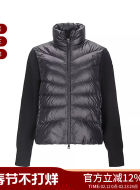 Moncler 女士立领加衬羊毛半羽绒鹅绒拉链针织上衣 9B00024 M1131