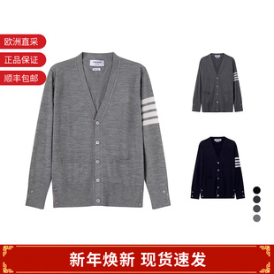 V领长袖 薄款 羊毛衫 开衫 Y1014 Thom MKC002A Browne男士