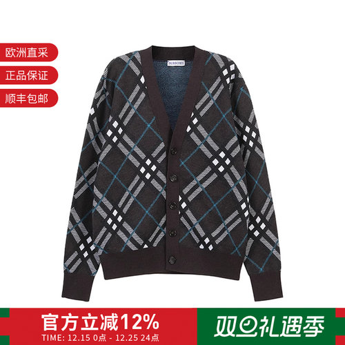 BURBERRY博柏利羊毛针织开衫毛衣