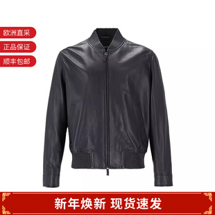 EM003538 羊皮革拉链皮衣皮夹克上衣外套 AF19283 男士 EA阿玛尼