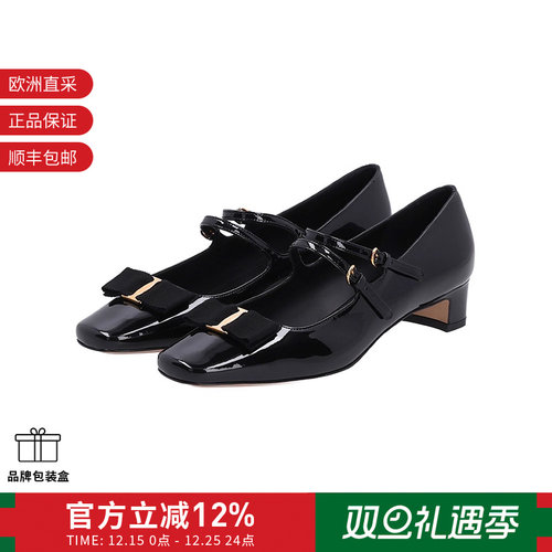 菲拉格慕女士玛丽珍鞋高跟鞋