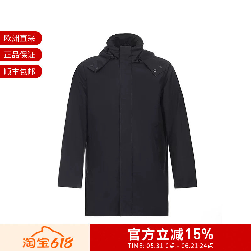 EA阿玛尼 男士薄款棉服连帽大衣男装外套 6Z1L72 1NWGZ