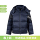 6DPB33 鸭绒连帽拉链面包羽绒服外套 PNEOZ 男士 EA阿玛尼