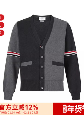 Thom Browne男士棉质V领男装针织衫开衫 MKC310F Y3007