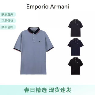 POLO衫 EA阿玛尼 男士 运动休闲小鹰标刺绣短袖 1JTKZ 3R1F70