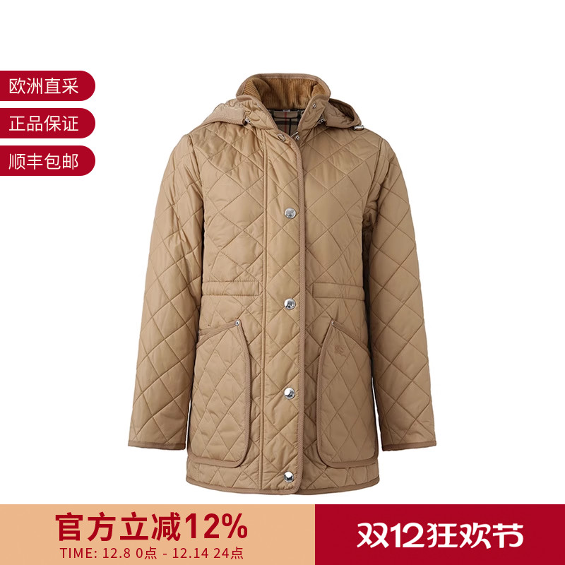 博柏利薄款棉服夹棉夹克外套