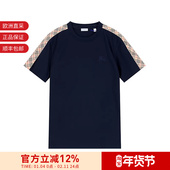男士 格纹装 饰圆领短袖 BURBERRY博柏利 T恤 8123257