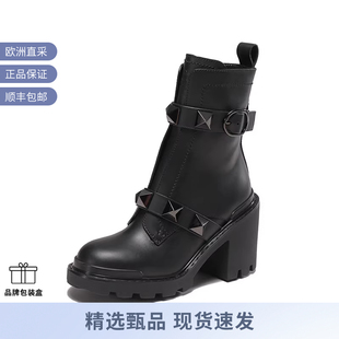 FYP VALENTINO 女士超大铆钉装 饰靴子短靴皮靴 1W2S0CJ2