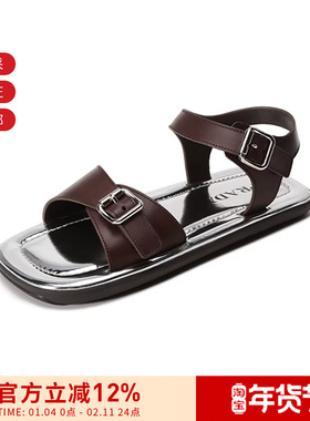 【甄品精选】Prada普拉达 男士平底凉鞋 2X3071 3LJ9 F G001