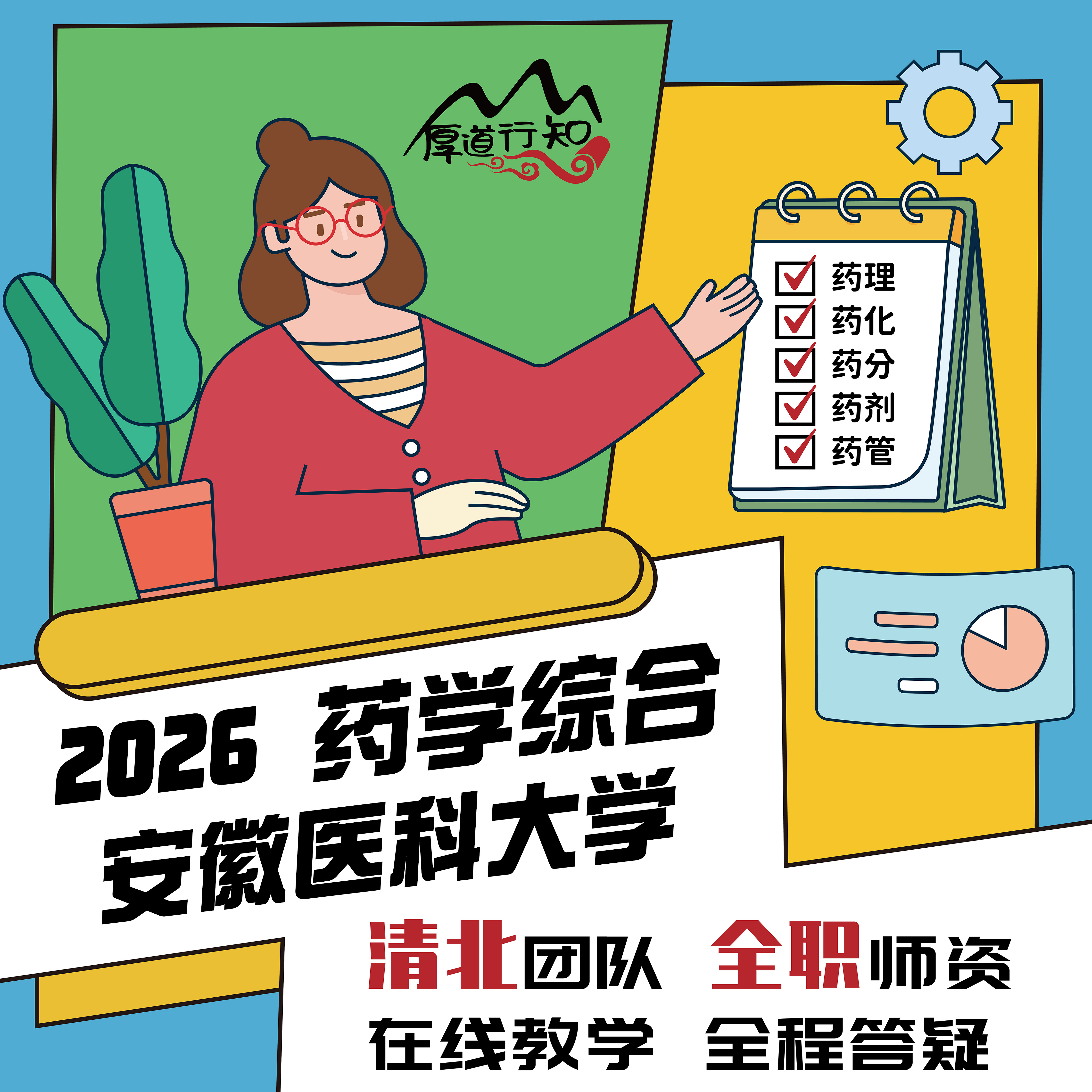 【厚道行知】安徽医科大学349药学综合 27级预售药学考研网课真题
