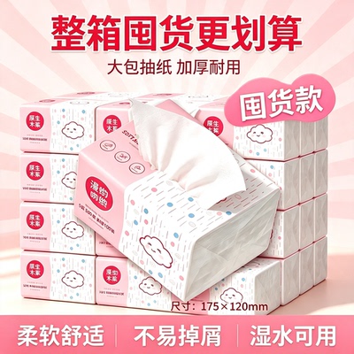 家庭用实惠卫生纸加厚面巾纸厕纸
