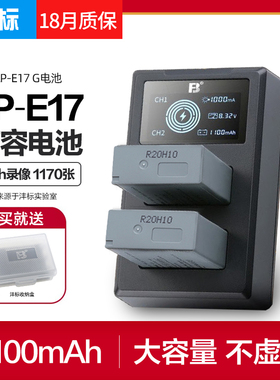 沣标LPE17电池佳能R50V V1 R8 R10 M6 II 200D二代850D 800D 77D 760D 750D单反eos相机M5微单M3充电器非原装