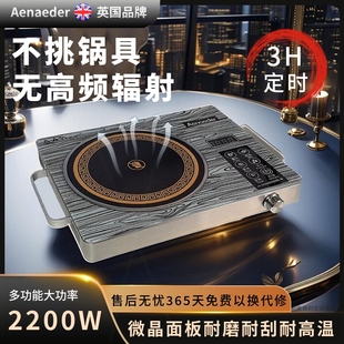 煮煮不挑锅微晶防水面板茶炒菜蒸 艾纳迪高端电陶炉家用2024新款