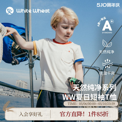 whitewheat海洋循环图短袖T恤