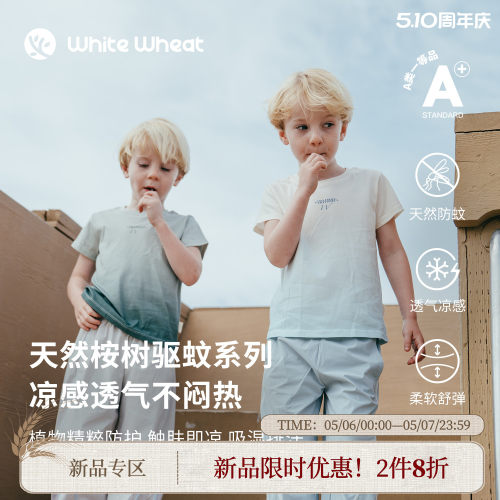 whitewheat晕染渐变T恤