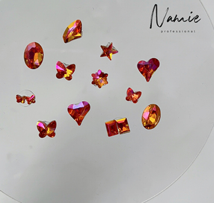 饰 大歪心蝴蝶钻小冰糖雪花美甲钻指甲装 Namie du家华子停产色API
