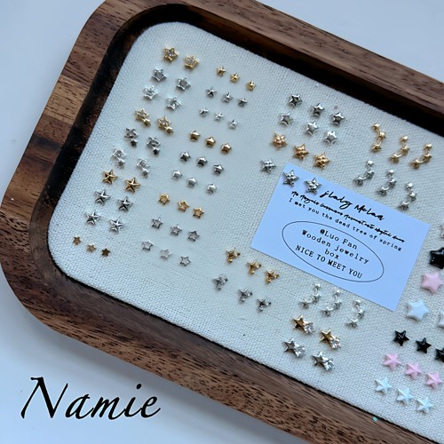 Namie严选高品质真空高保色多色圣诞五角星锆石大小尺寸美甲饰品