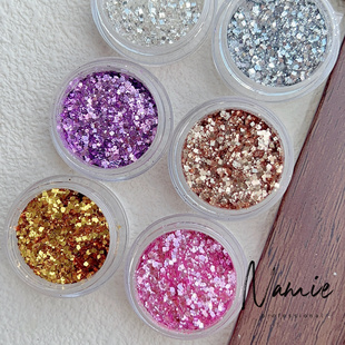 亮片闪粉美甲 进口材料高闪度maogel Namie定制日本maonail 同款