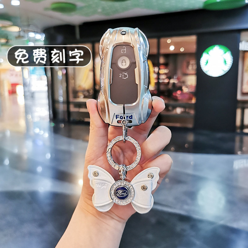 福特蒙迪欧钥匙套锐界L探险者车烈马撼路者福克斯evos锐际壳扣女