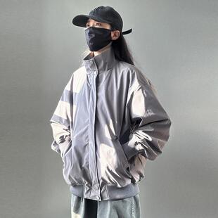 逆壳NZ春秋季美式复古立领短款飞行员夹克男女款休闲百搭中性外套