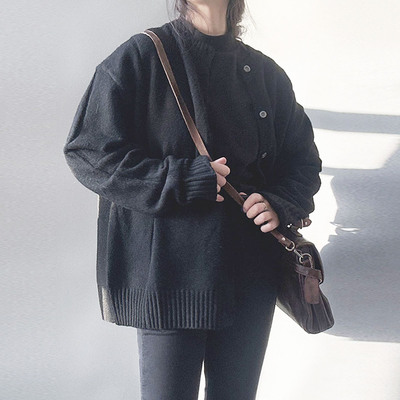 中性男女款棉羊毛百搭开衫毛衣
