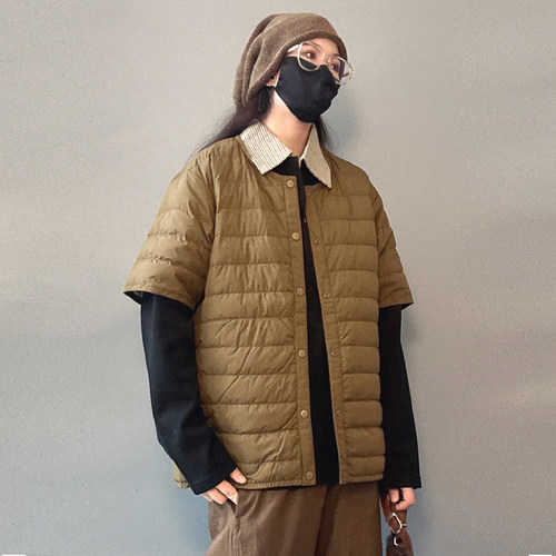 中性简约羽绒背心短袖保暖内搭