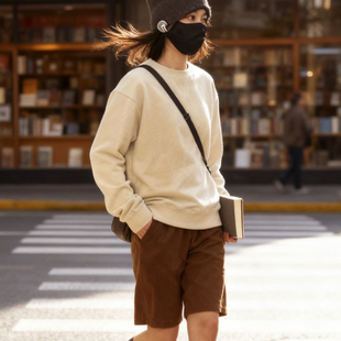 逆壳中性纯棉卫衣百搭重磅毛线圈男女款情侣抗拉扯不起球宽松上衣