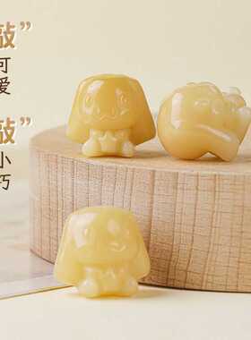 天然菩提根雕刻玉桂狗