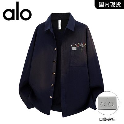 官方奥特莱斯品牌折扣春季港风复古工装长袖衬衫男休闲痞帅衬衣