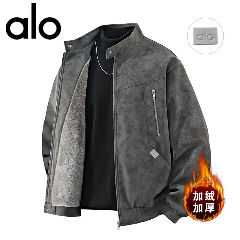 官方奥特莱斯品牌折扣 冬季男士PU皮加绒加厚保暖复古夹克外套