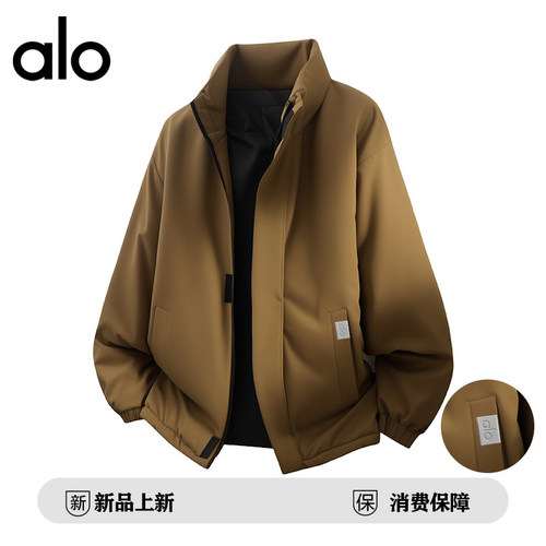 官方奥特莱斯品牌折扣 美式复古立领外套冬季男士休闲宽松棉衣