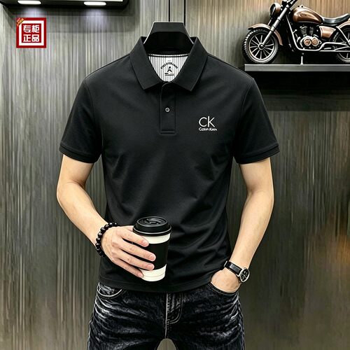 商务轻奢 I 专柜品质CK正品夏季新款短袖翻领T恤时尚透气polo衫男