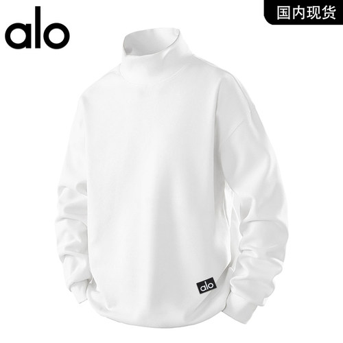 官方奥特莱斯品牌折扣 简约保暖德绒卫衣半高领情侣冬季打底衫