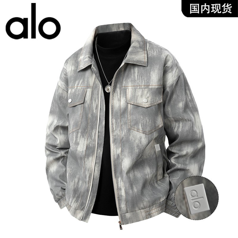 官方奥特莱斯品牌折扣 春季大码男士夹克宽松休闲工装翻领外套