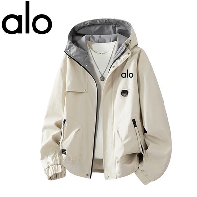 官方奥特莱斯2026春秋季美式宽松大码连帽工装休闲运动夹克男士