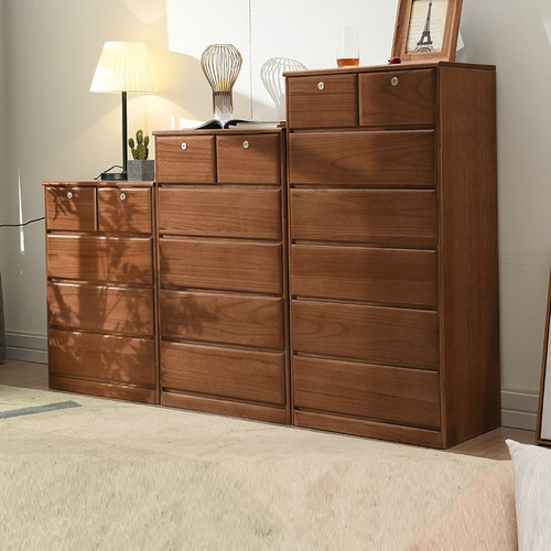 实木五斗柜简约现代家用收纳柜