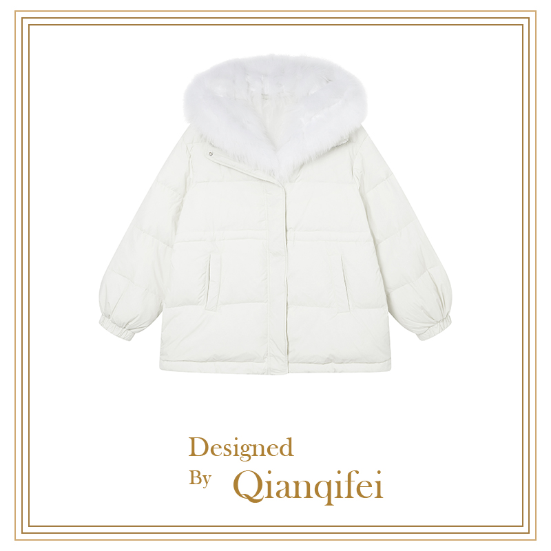 5原【冬日小暖炉】2023新款可拆卸大毛领加厚羽绒服 MW24941