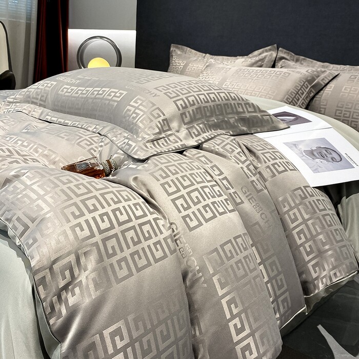 2026新款水洗真丝冰丝提花四件套轻奢贴身透气南通海门叠石桥家纺