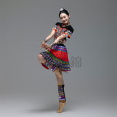 苗族演出服少数民族舞蹈服酒妹同款 苗银土家族艺考女子独舞表演服