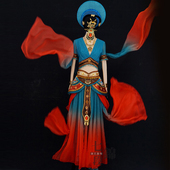 七段锦定制成人古典舞敦煌飞天飘逸反弹琵琶中国异域风情服饰出租