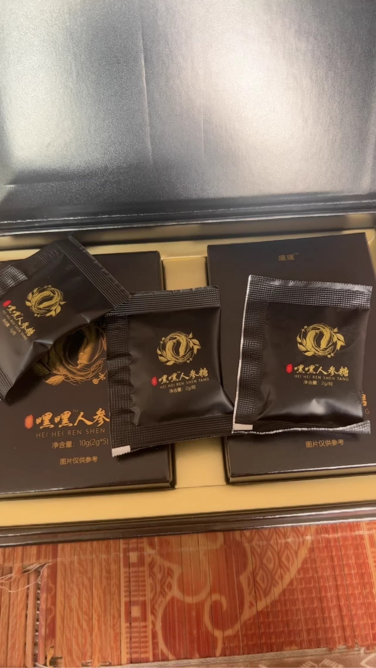 嘿嘿糖人参牡蛎嘿嘿糖一盒10袋八府堂