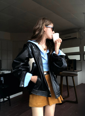 soolrok大连帽v领内搭衬衫