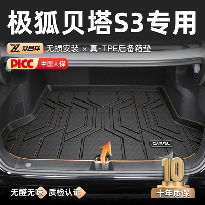【官方原配】极狐S3专用尾箱垫