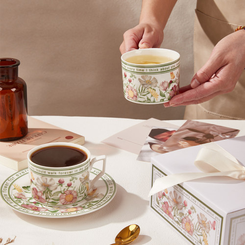 下午茶杯子陶瓷咖啡杯碟礼盒套装