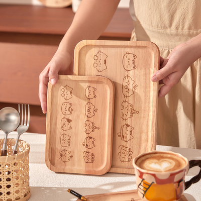 创意可爱木质托盘仪式感早餐盘