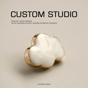 云朵 小香名媛高脚金属纽扣设计师辅料衬衫女衬衣针织衫袖口扣子