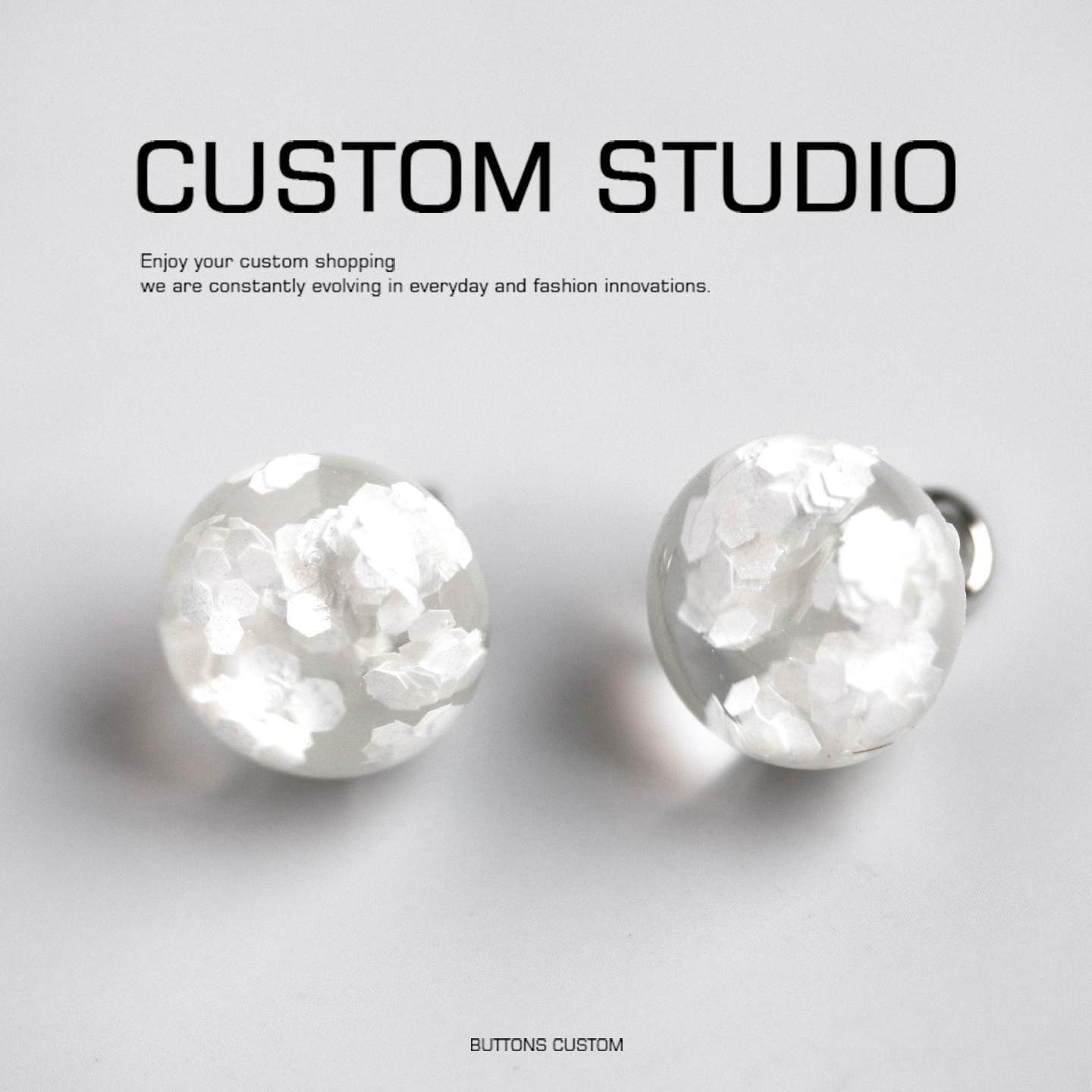 雪花 树脂亮片透明纽扣设计师辅料唐装汉服衬衫diy辅料扣子