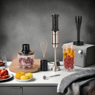 AULDA无线料理棒婴儿辅食机打蛋电动搅拌机小型绞肉榨果汁器家用